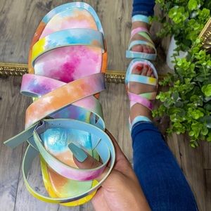 NWT Hailey Sandal - Tie Dye